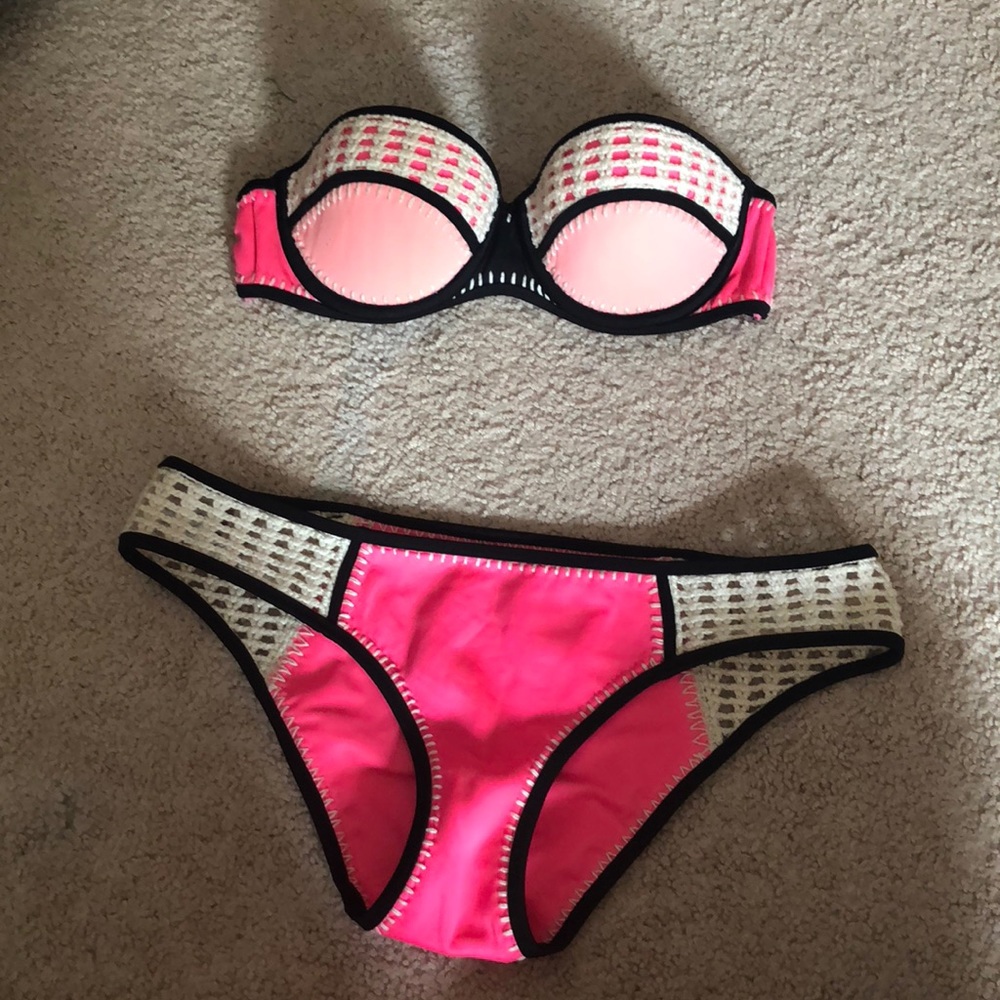 Pink Crochet Victoria’s swimsuit
